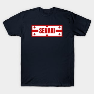 Senaki City in Georgian Flag Design T-Shirt